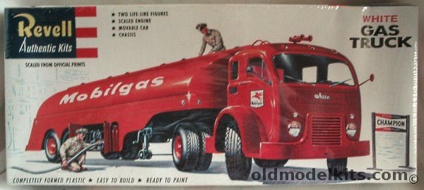 Revell 1/48 White-Fruehauf Mobilgas Gas Truck, 1420 plastic model kit